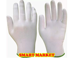 Перчатки с нитриловым покрытием неопудренные белые Лайт